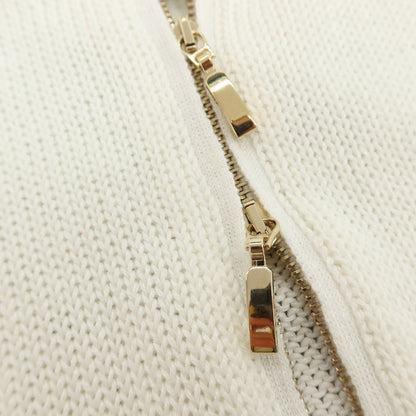 【新品】セッテフィーリ カシミア Settefili Cashmere リネンコットン ダブルジップ ニットパーカー ホワイト【サイズ44】【 状態ランクN 】【 メンズ 】