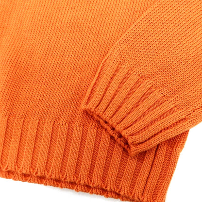 【新品】セッテフィーリ カシミア Settefili Cashmere リネンコットン ダブルジップ ニットパーカー オレンジ【サイズ46/XS】【 状態ランクN 】【 メンズ 】