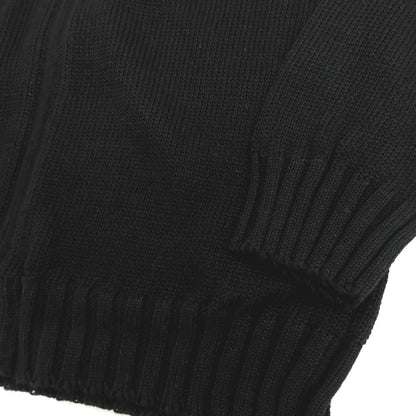 【新品】セッテフィーリ カシミア Settefili Cashmere リネンコットン ダブルジップ ニットパーカー ブラック【サイズ42】【 状態ランクN 】【 メンズ 】