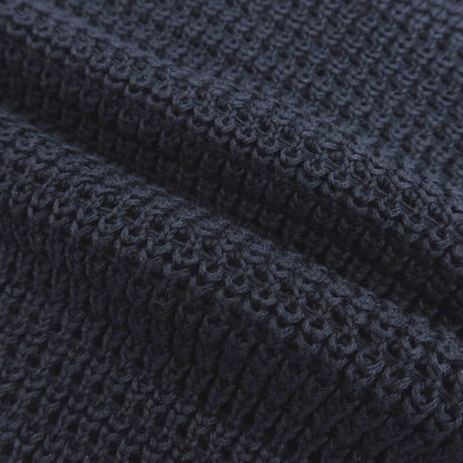 【新品】セッテフィーリ カシミア Settefili Cashmere リネンコットン クルーネック 半袖 プルオーバーニット ネイビー【サイズ48/S】【 状態ランクN 】【 メンズ 】