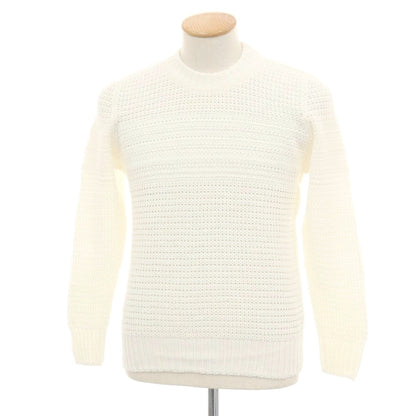 【新品】セッテフィーリ カシミア Settefili Cashmere リネンコットン クルーネック プルオーバーニット ホワイト【サイズ44】【 状態ランクN 】【 メンズ 】