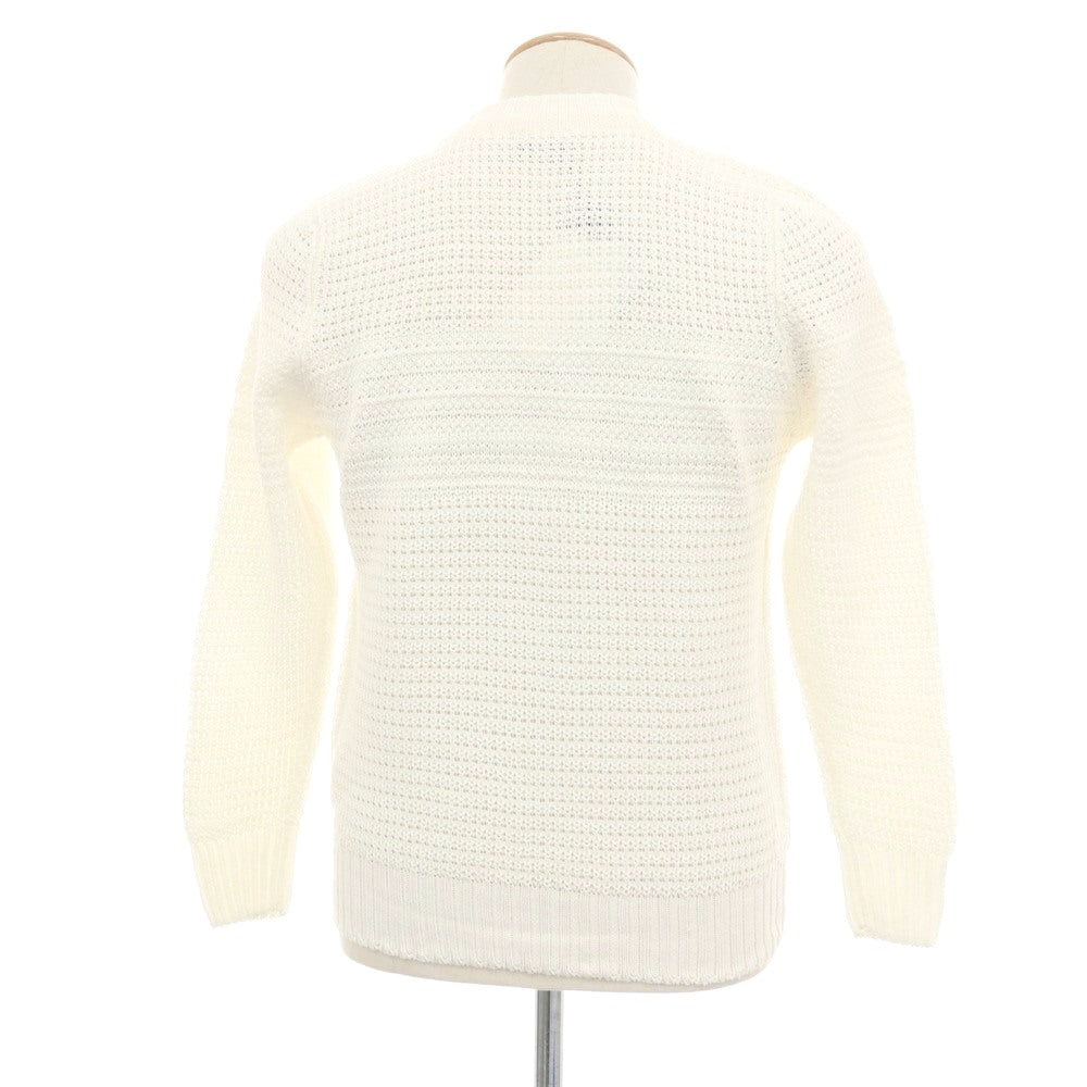 【新品】セッテフィーリ カシミア Settefili Cashmere リネンコットン クルーネック プルオーバーニット ホワイト【サイズ44】【 状態ランクN 】【 メンズ 】 [DPD]
