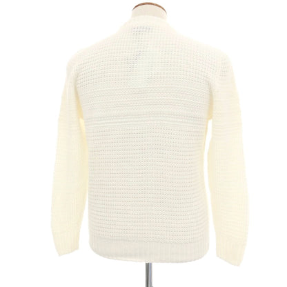 【新品】セッテフィーリ カシミア Settefili Cashmere リネンコットン クルーネック プルオーバーニット ホワイト【サイズ48/S】【 状態ランクN 】【 メンズ 】