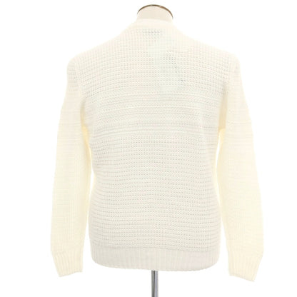 【新品】セッテフィーリ カシミア Settefili Cashmere リネンコットン クルーネック プルオーバーニット ホワイト【サイズ50/M】【 状態ランクN 】【 メンズ 】