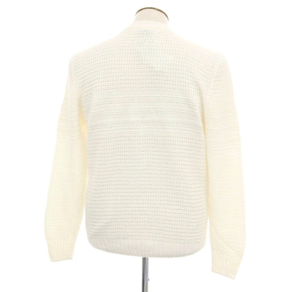 【新品】セッテフィーリ カシミア Settefili Cashmere リネンコットン クルーネック プルオーバーニット ホワイト【サイズ52/L】【 状態ランクN 】【 メンズ 】