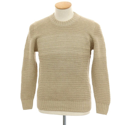 【新品】セッテフィーリ カシミア Settefili Cashmere リネンコットン クルーネック プルオーバーニット ベージュ【サイズ44】【 状態ランクN 】【 メンズ 】