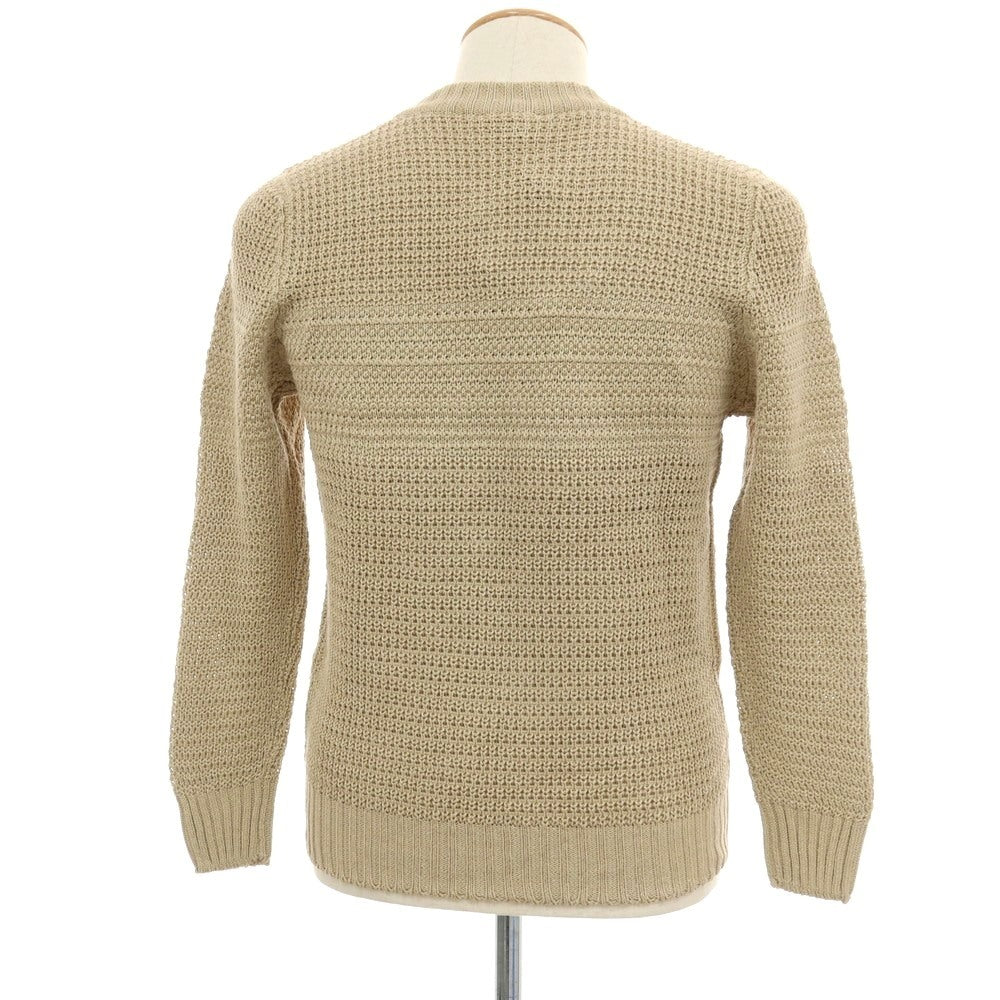 【新品】セッテフィーリ カシミア Settefili Cashmere リネンコットン クルーネック プルオーバーニット ベージュ【サイズ44】【 状態ランクN 】【 メンズ 】
