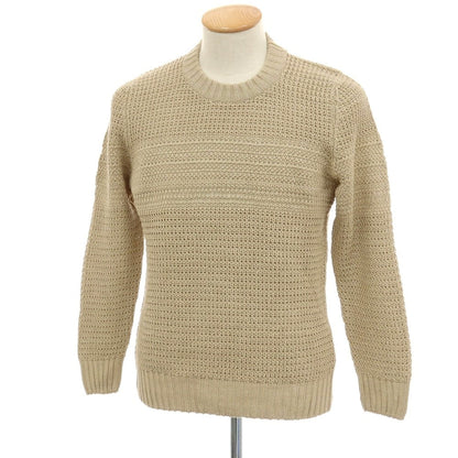 【新品】セッテフィーリ カシミア Settefili Cashmere リネンコットン クルーネック プルオーバーニット ベージュ【サイズ46/XS】【 状態ランクN 】【 メンズ 】