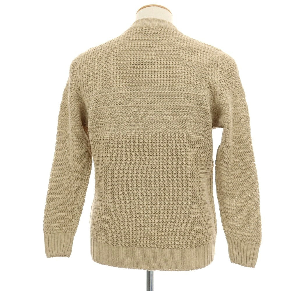 【新品】セッテフィーリ カシミア Settefili Cashmere リネンコットン クルーネック プルオーバーニット ベージュ【サイズ46/XS】【 状態ランクN 】【 メンズ 】