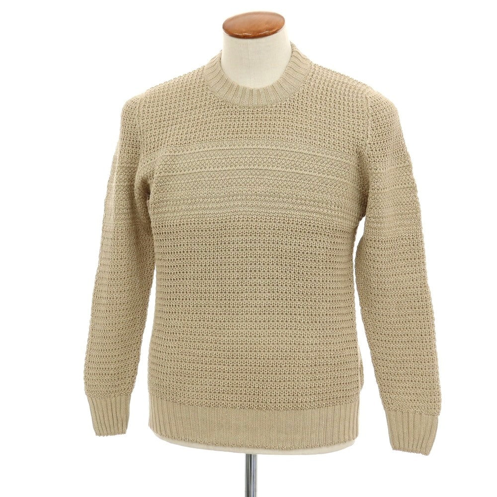 【新品】セッテフィーリ カシミア Settefili Cashmere リネンコットン クルーネック プルオーバーニット ベージュ【サイズ48/S】【 状態ランクN 】【 メンズ 】