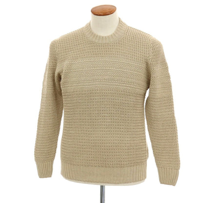 【新品】セッテフィーリ カシミア Settefili Cashmere リネンコットン クルーネック プルオーバーニット ベージュ【サイズ48/S】【 状態ランクN 】【 メンズ 】