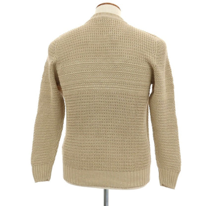 【新品】セッテフィーリ カシミア Settefili Cashmere リネンコットン クルーネック プルオーバーニット ベージュ【サイズ48/S】【 状態ランクN 】【 メンズ 】