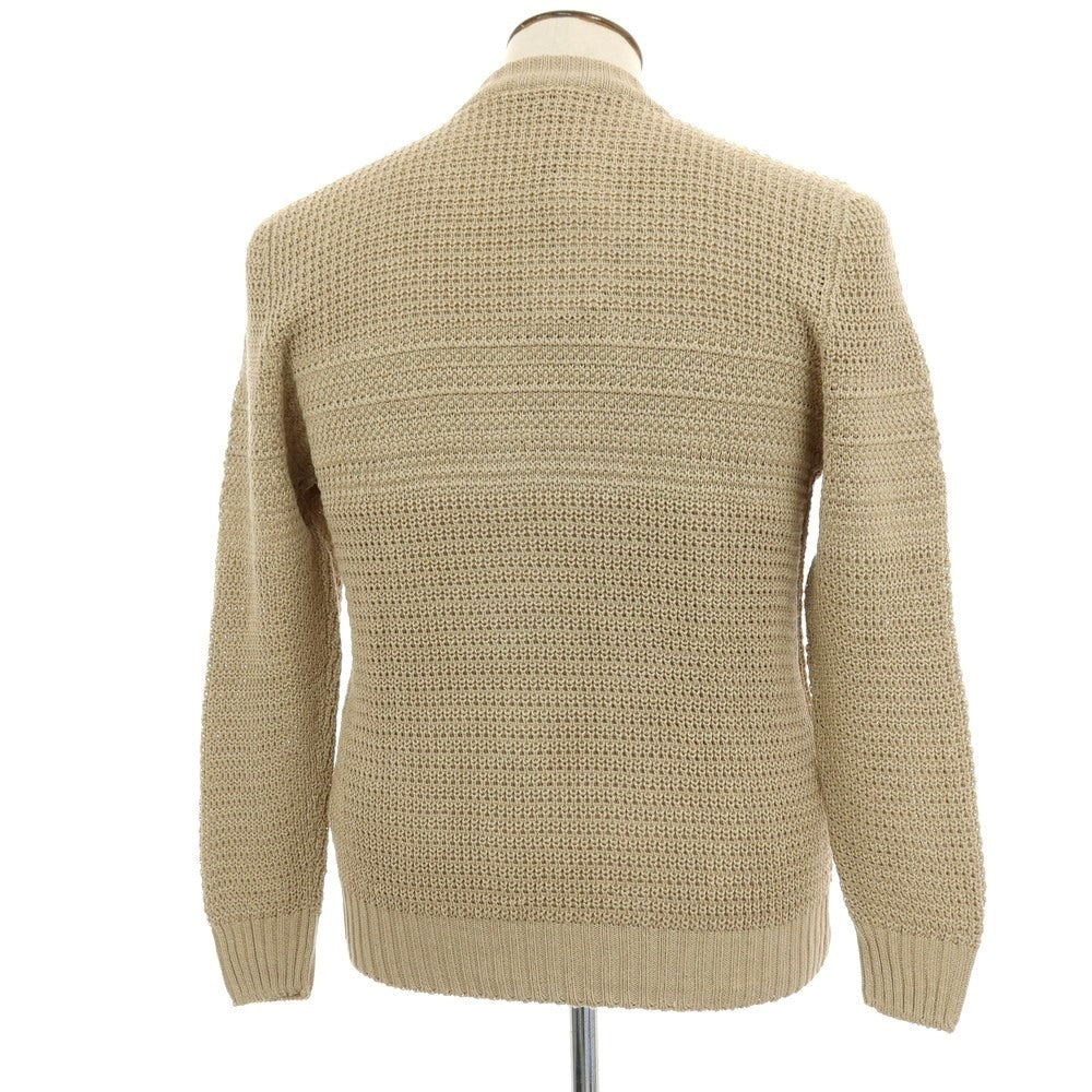 【新品】セッテフィーリ カシミア Settefili Cashmere リネンコットン クルーネック プルオーバーニット ベージュ【サイズ50/M】【 状態ランクN 】【 メンズ 】 [DPD]