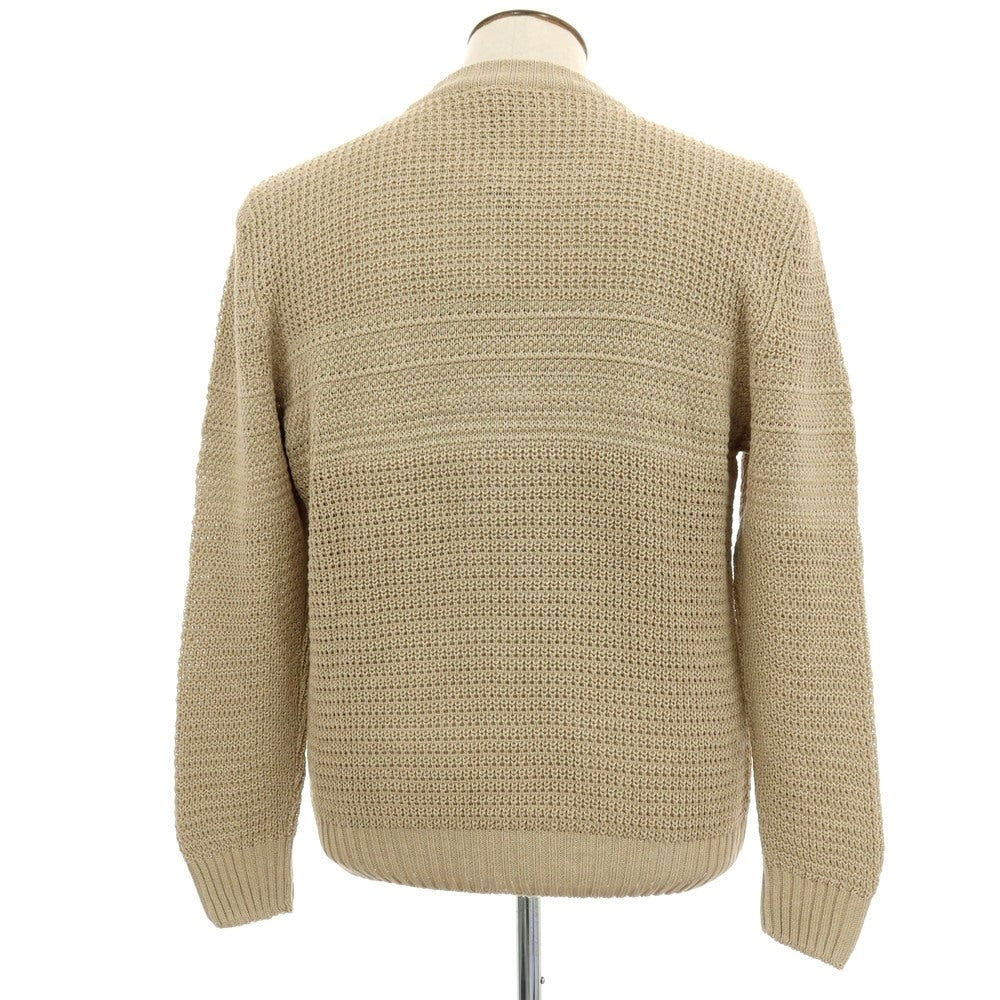 【新品】セッテフィーリ カシミア Settefili Cashmere リネンコットン クルーネック プルオーバーニット ベージュ【サイズ52/L】【 状態ランクN 】【 メンズ 】
