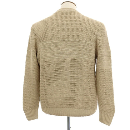 【新品】セッテフィーリ カシミア Settefili Cashmere リネンコットン クルーネック プルオーバーニット ベージュ【サイズ52/L】【 状態ランクN 】【 メンズ 】