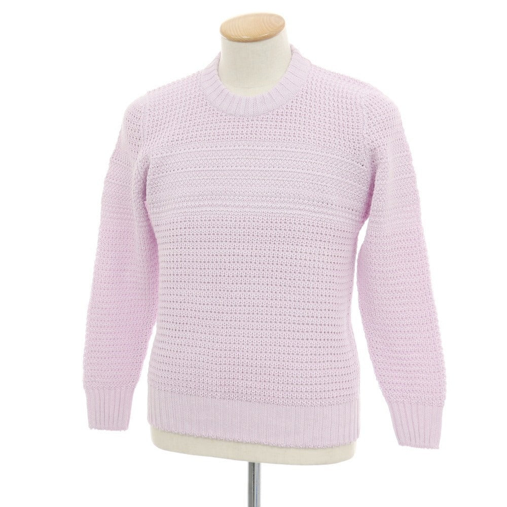 【新品】セッテフィーリ カシミア Settefili Cashmere リネンコットン クルーネック プルオーバーニット ラベンダー【サイズ44】【 状態ランクN 】【 メンズ 】