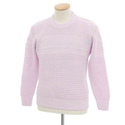 【新品】セッテフィーリ カシミア Settefili Cashmere リネンコットン クルーネック プルオーバーニット ラベンダー【サイズ44】【 状態ランクN 】【 メンズ 】