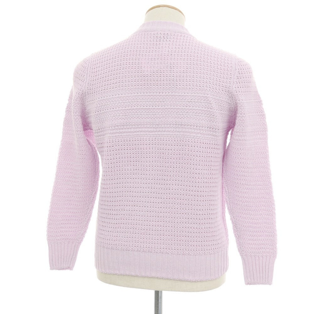 【新品】セッテフィーリ カシミア Settefili Cashmere リネンコットン クルーネック プルオーバーニット ラベンダー【サイズ44】【 状態ランクN 】【 メンズ 】 [DPD]