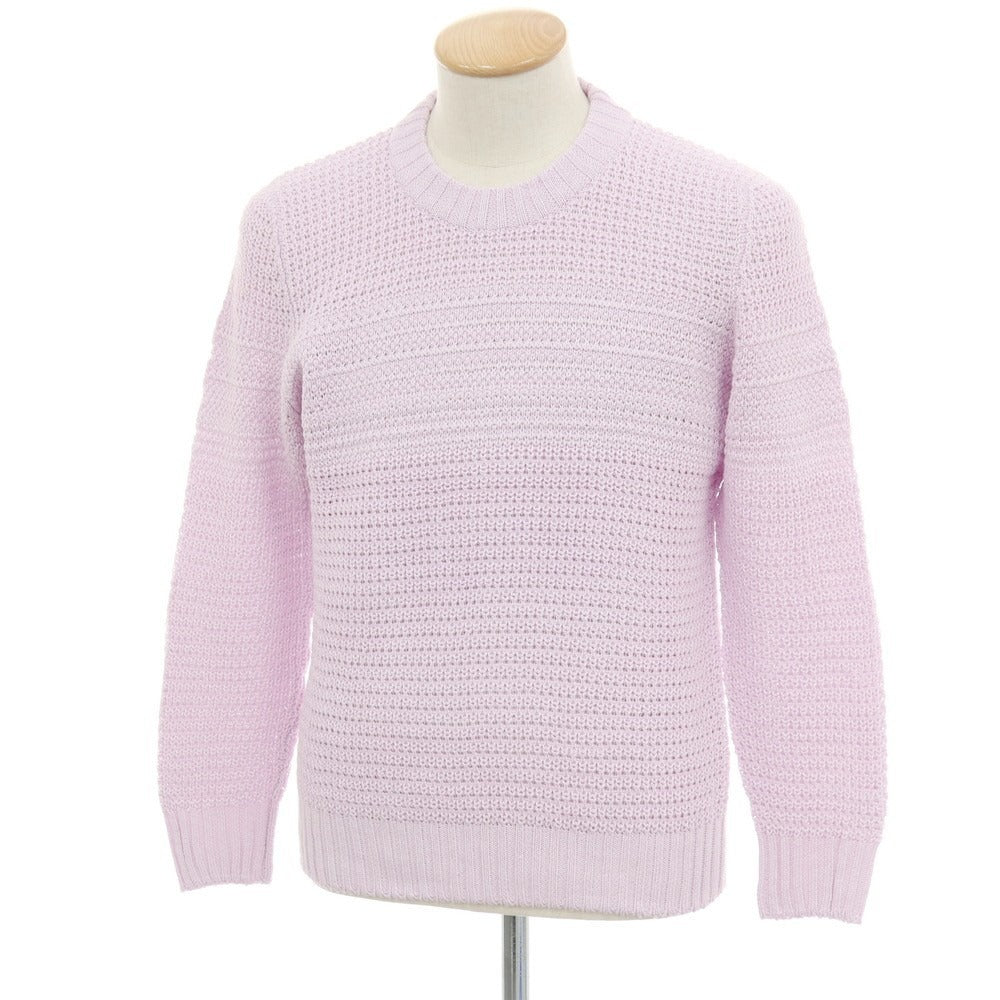【新品】セッテフィーリ カシミア Settefili Cashmere リネンコットン クルーネック プルオーバーニット ラベンダー【サイズ46/XS】【 状態ランクN 】【 メンズ 】 [DPD]