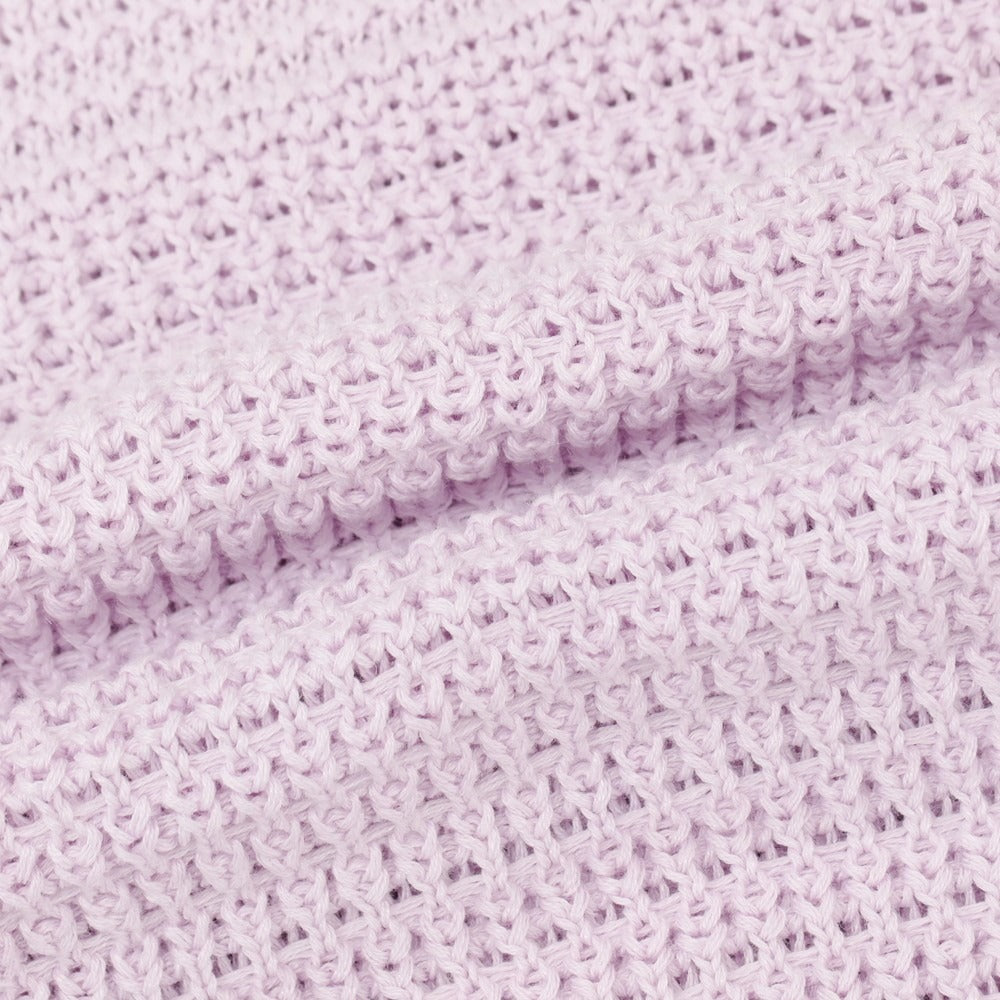 【新品】セッテフィーリ カシミア Settefili Cashmere リネンコットン クルーネック プルオーバーニット ラベンダー【サイズ46/XS】【 状態ランクN 】【 メンズ 】 [DPD]