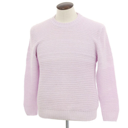 【新品】セッテフィーリ カシミア Settefili Cashmere リネンコットン クルーネック プルオーバーニット ラベンダー【サイズ50/M】【 状態ランクN 】【 メンズ 】