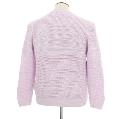 【新品】セッテフィーリ カシミア Settefili Cashmere リネンコットン クルーネック プルオーバーニット ラベンダー【サイズ50/M】【 状態ランクN 】【 メンズ 】