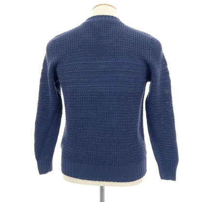 【新品】セッテフィーリ カシミア Settefili Cashmere リネンコットン クルーネック プルオーバーニット ダークブルー【サイズ44】【 状態ランクN 】【 メンズ 】