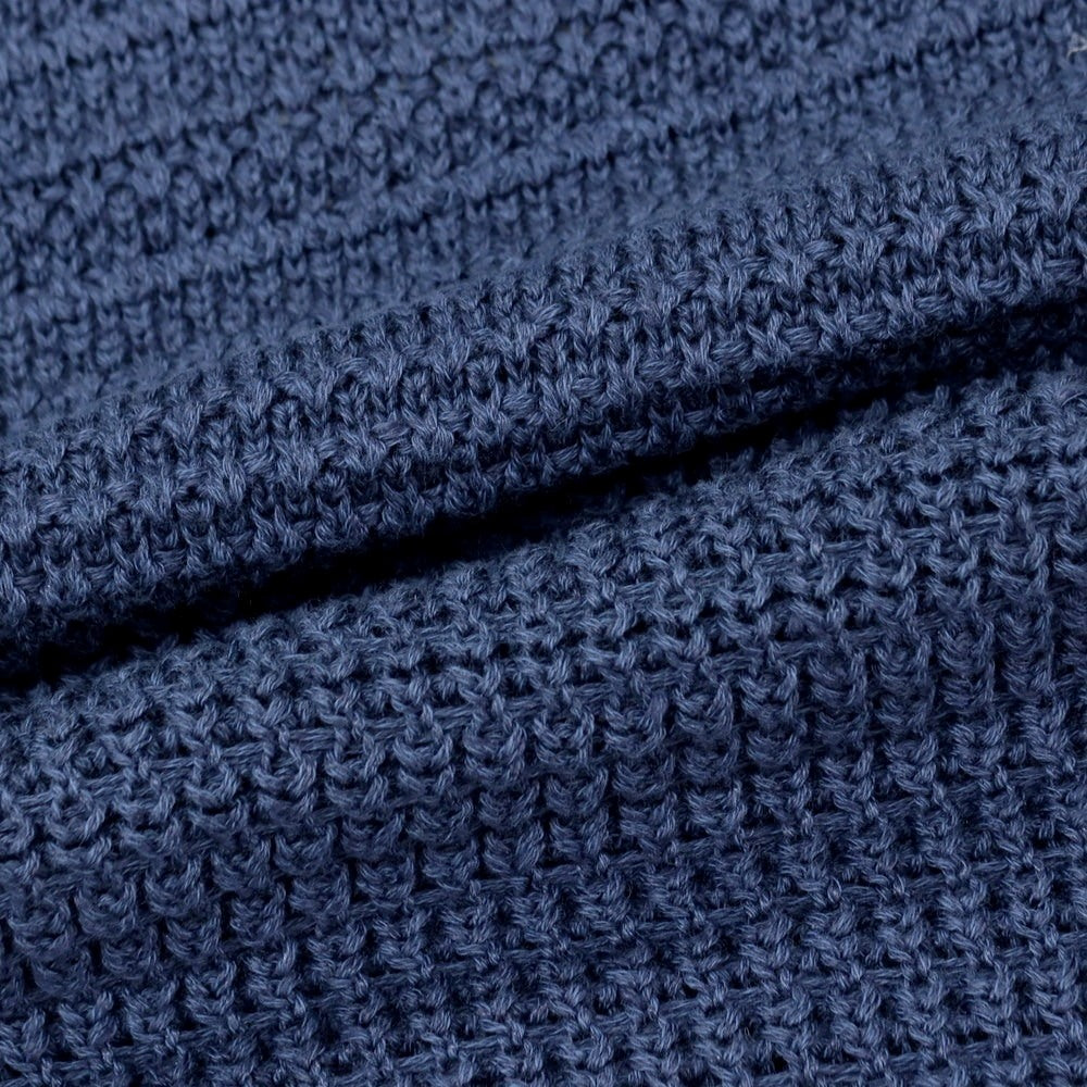 【新品】セッテフィーリ カシミア Settefili Cashmere リネンコットン クルーネック プルオーバーニット ダークブルー【サイズ44】【 状態ランクN 】【 メンズ 】