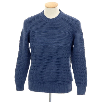 【新品】セッテフィーリ カシミア Settefili Cashmere リネンコットン クルーネック プルオーバーニット ダークブルー【サイズ46/XS】【 状態ランクN 】【 メンズ 】