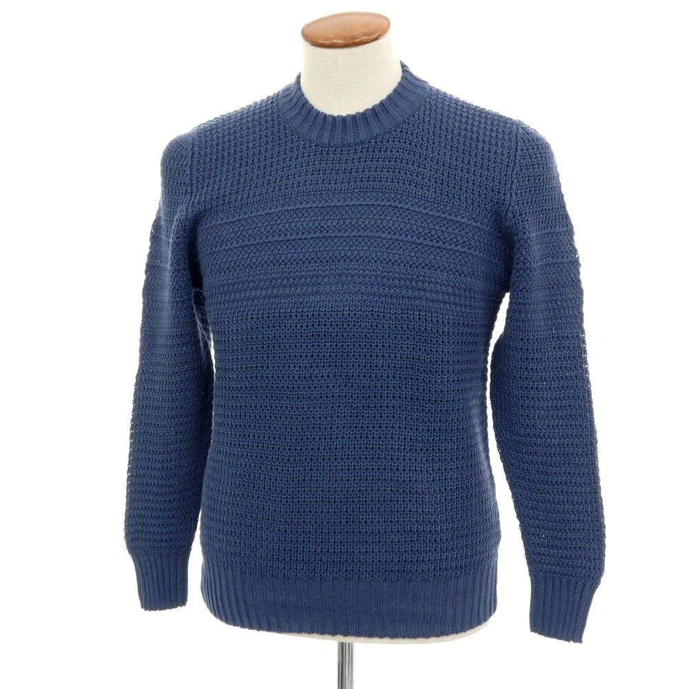 【新品】セッテフィーリ カシミア Settefili Cashmere リネンコットン クルーネック プルオーバーニット ダークブルー【サイズ48/S】【 状態ランクN 】【 メンズ 】 [DPD]