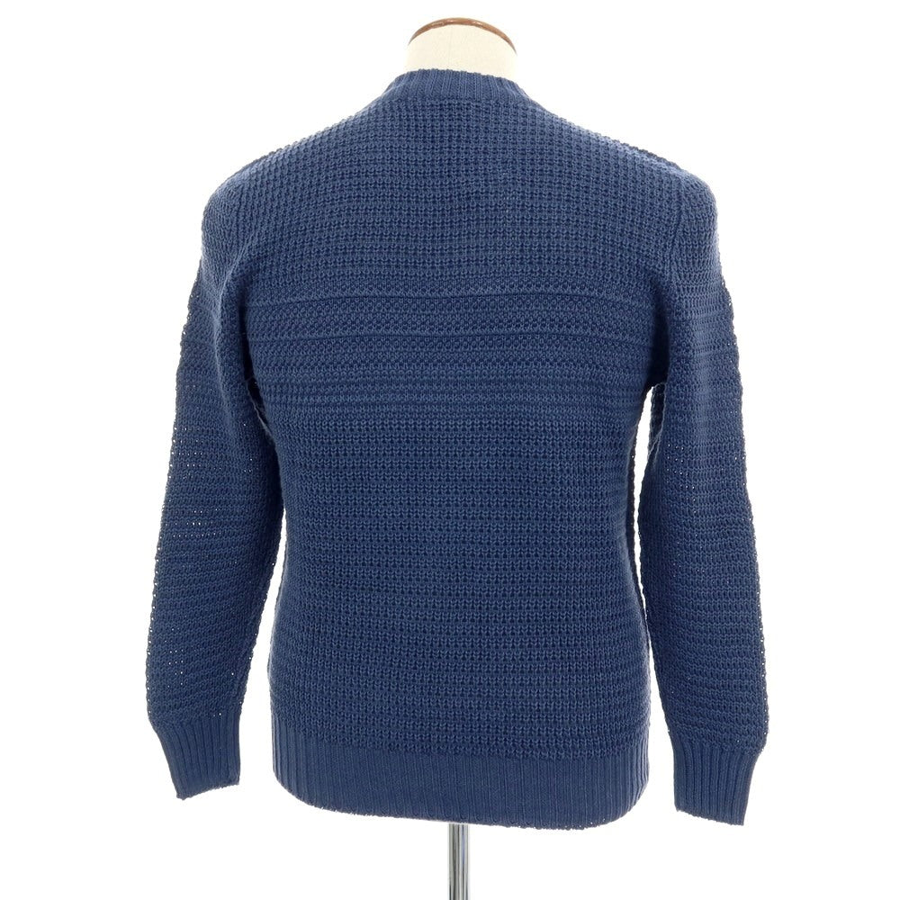 【新品】セッテフィーリ カシミア Settefili Cashmere リネンコットン クルーネック プルオーバーニット ダークブルー【サイズ48/S】【 状態ランクN 】【 メンズ 】
