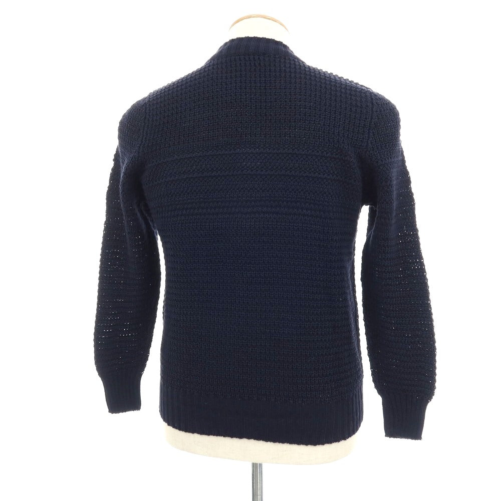 【新品】セッテフィーリ カシミア Settefili Cashmere リネンコットン クルーネック プルオーバーニット ネイビー【サイズ44】【 状態ランクN 】【 メンズ 】 [DPD]