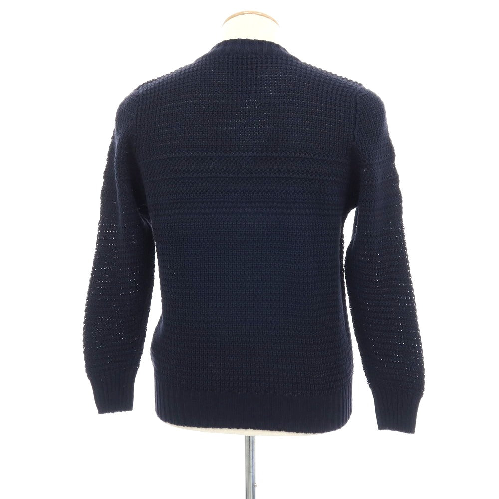 【新品】セッテフィーリ カシミア Settefili Cashmere リネンコットン クルーネック プルオーバーニット ネイビー【サイズ46/XS】【 状態ランクN 】【 メンズ 】