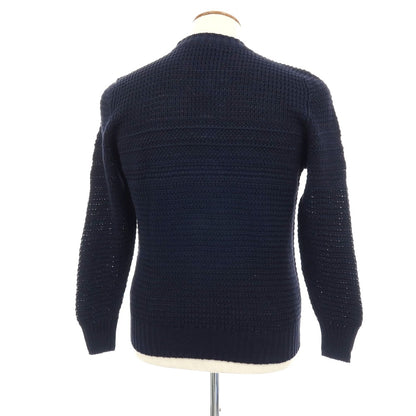 【新品】セッテフィーリ カシミア Settefili Cashmere リネンコットン クルーネック プルオーバーニット ネイビー【サイズ48/S】【 状態ランクN 】【 メンズ 】