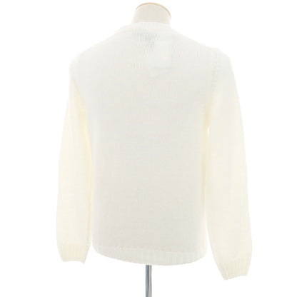 【新品】セッテフィーリ カシミア Settefili Cashmere リネンコットン クルーネック プルオーバーニット ホワイト【 46/XS 】【 状態ランクN 】【 メンズ 】