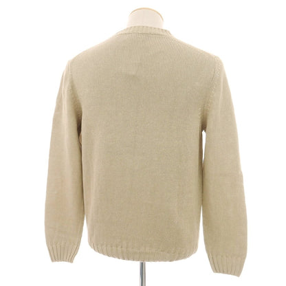 【新品】セッテフィーリ カシミア Settefili Cashmere リネンコットン クルーネック プルオーバーニット ベージュ【 46/XS 】【 状態ランクN 】【 メンズ 】