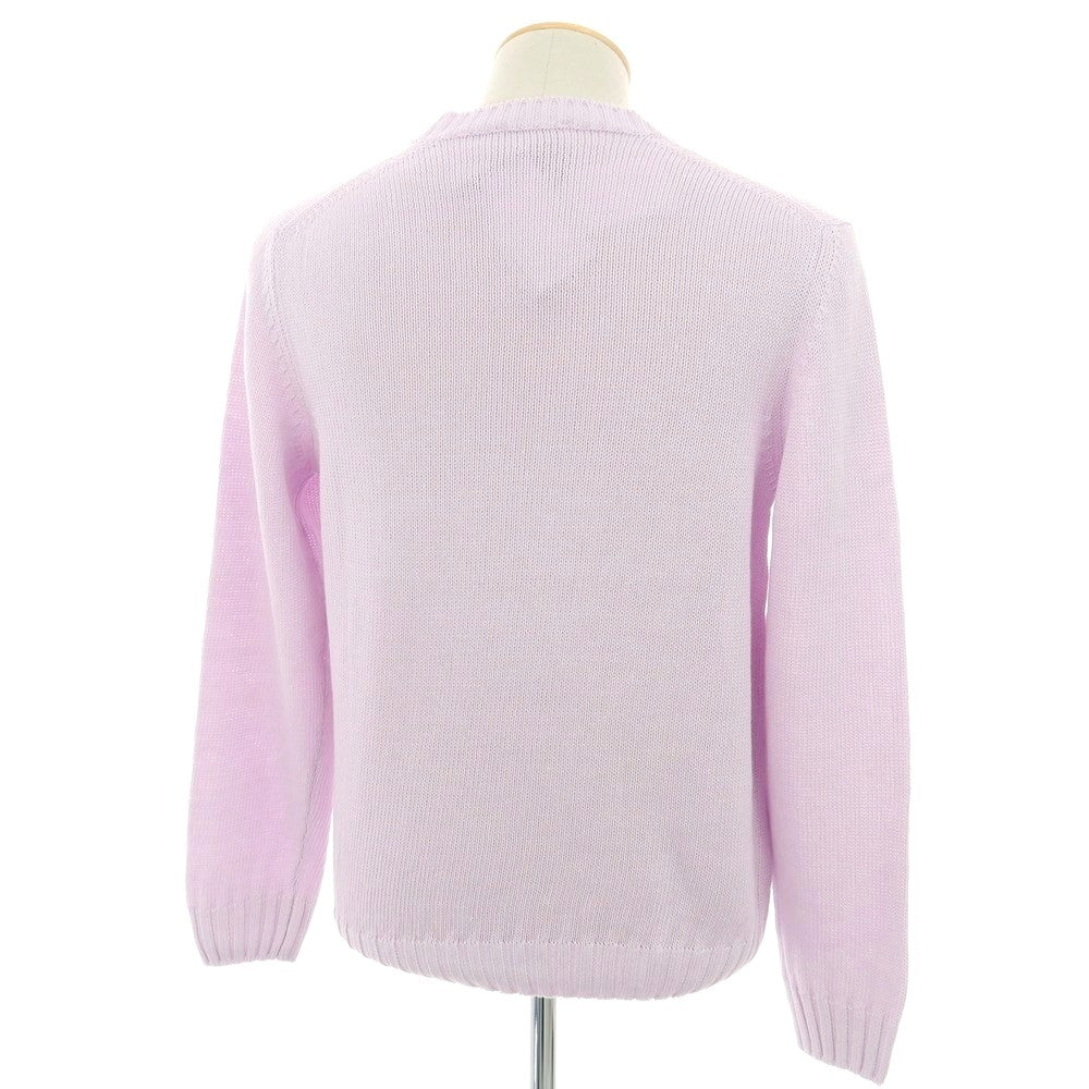 【新品】セッテフィーリ カシミア Settefili Cashmere リネンコットン クルーネック プルオーバーニット ライトパープル【 46/XS 】【 状態ランクN 】【 メンズ 】