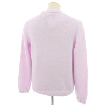 【新品】セッテフィーリ カシミア Settefili Cashmere リネンコットン クルーネック プルオーバーニット ライトパープル【 46/XS 】【 状態ランクN 】【 メンズ 】