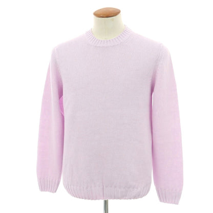 【新品】セッテフィーリ カシミア Settefili Cashmere リネンコットン クルーネック プルオーバーニット ライトパープル【 48/S 】【 状態ランクN 】【 メンズ 】