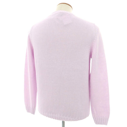 【新品】セッテフィーリ カシミア Settefili Cashmere リネンコットン クルーネック プルオーバーニット ライトパープル【 48/S 】【 状態ランクN 】【 メンズ 】