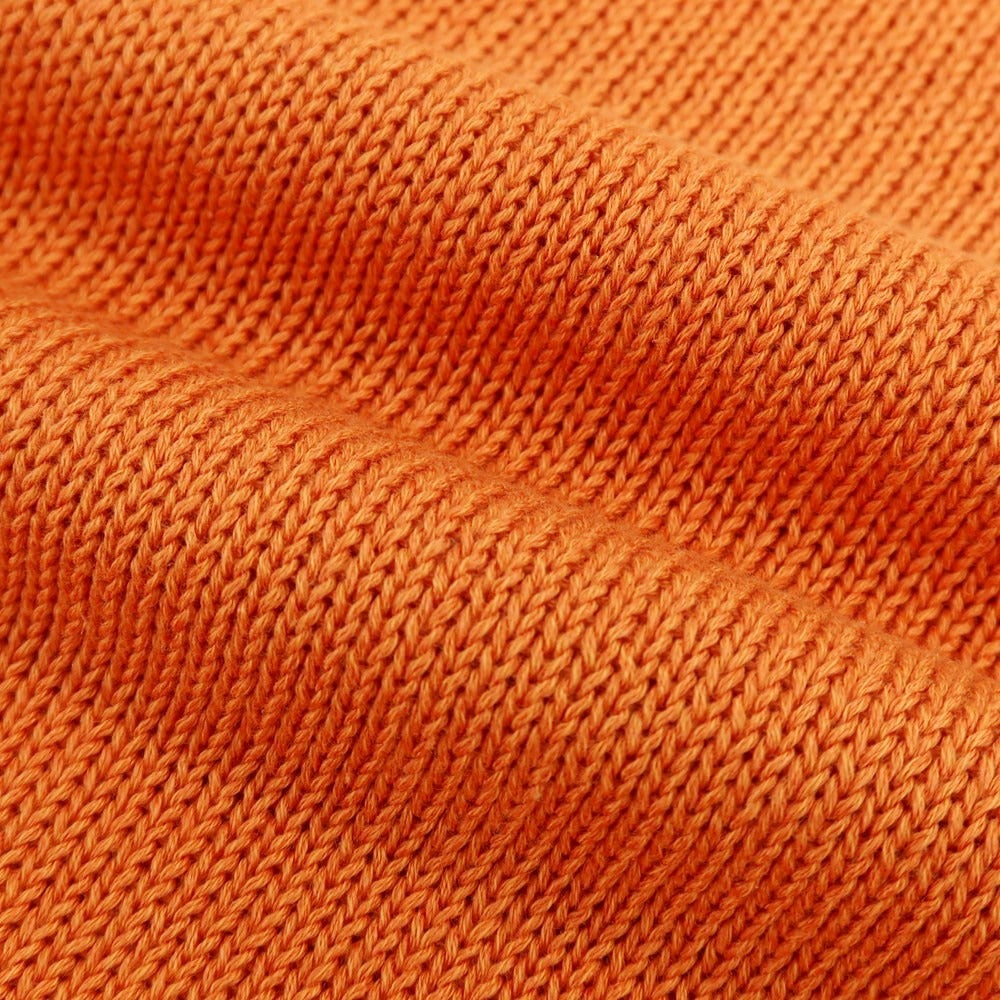 【新品】セッテフィーリ カシミア Settefili Cashmere リネンコットン クルーネック プルオーバーニット オレンジ【サイズ44】【 状態ランクN 】【 メンズ 】 [EPD]