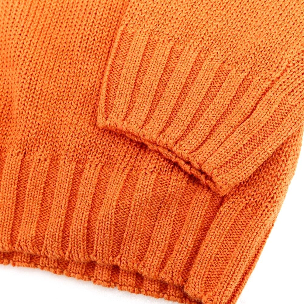 【新品】セッテフィーリ カシミア Settefili Cashmere リネンコットン クルーネック プルオーバーニット オレンジ【 46/XS 】【 状態ランクN 】【 メンズ 】