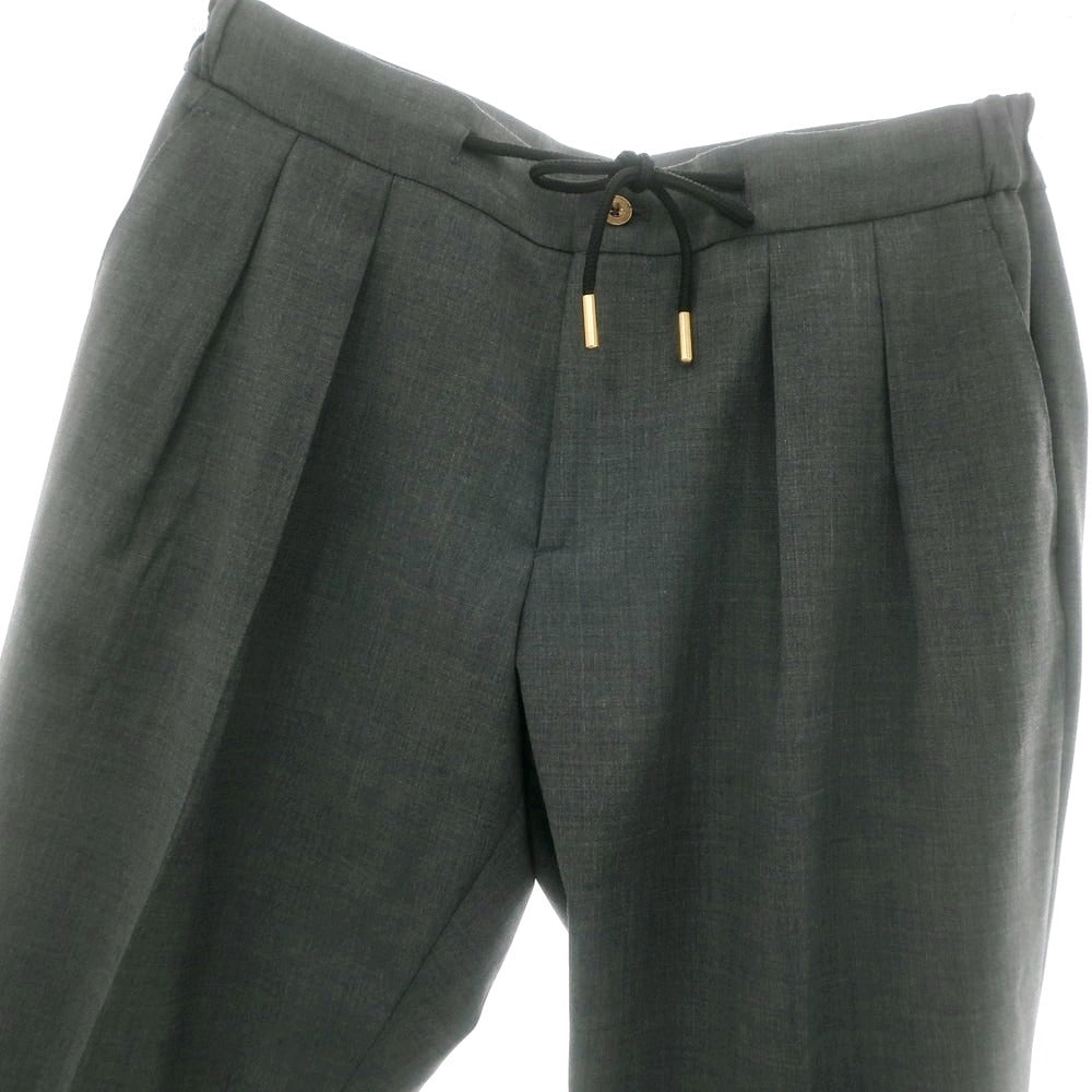 【新品】ベルウィッチ BERWICH ストレッチポリエステルウール イージースラックスパンツ ダークグレー【 50 】【 状態ランクN 】【 メンズ 】