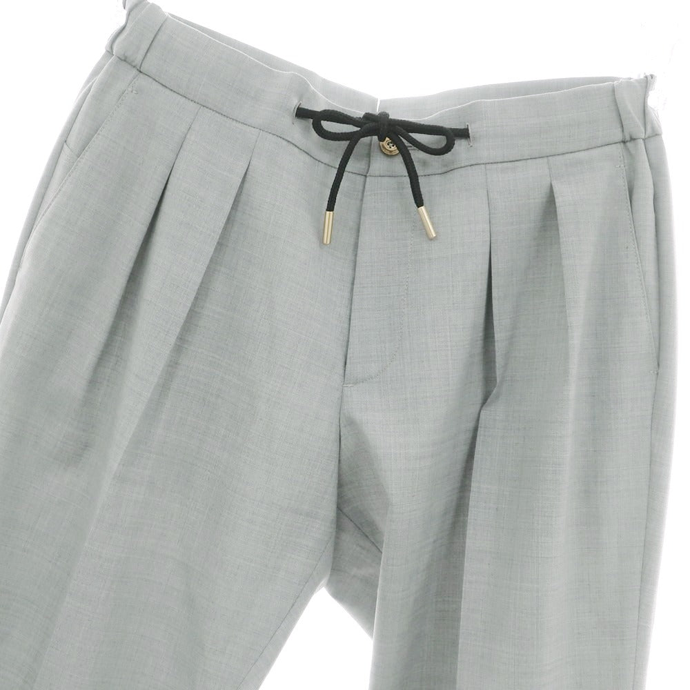 【新品】ベルウィッチ BERWICH ストレッチポリエステルウール イージースラックスパンツ ライトグレー【 48 】【 状態ランクN 】【 メンズ 】