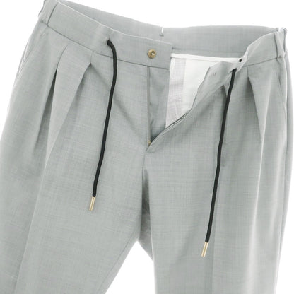 【新品】ベルウィッチ BERWICH ストレッチポリエステルウール イージースラックスパンツ ライトグレー【 48 】【 状態ランクN 】【 メンズ 】