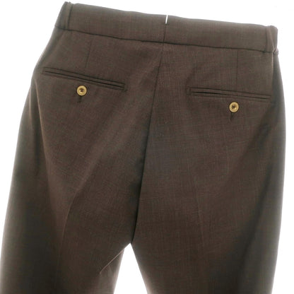 【新品】ベルウィッチ BERWICH ストレッチポリエステルウール イージースラックスパンツ ブラウン【 42 】【 状態ランクN 】【 メンズ 】