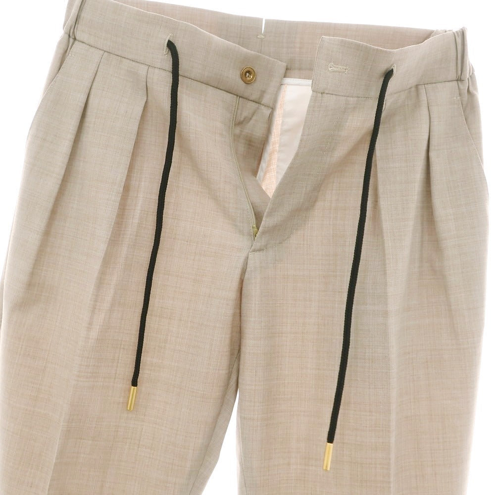 【新品】ベルウィッチ BERWICH ストレッチポリエステルウール イージースラックスパンツ ベージュ【 42 】【 状態ランクN 】【 メンズ 】