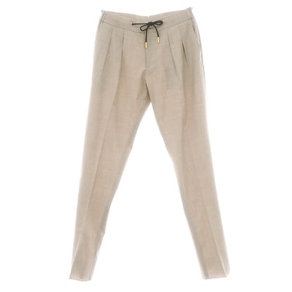 【新品】ベルウィッチ BERWICH ストレッチポリエステルウール イージースラックスパンツ ベージュ【 48 】【 状態ランクN 】【 メンズ 】