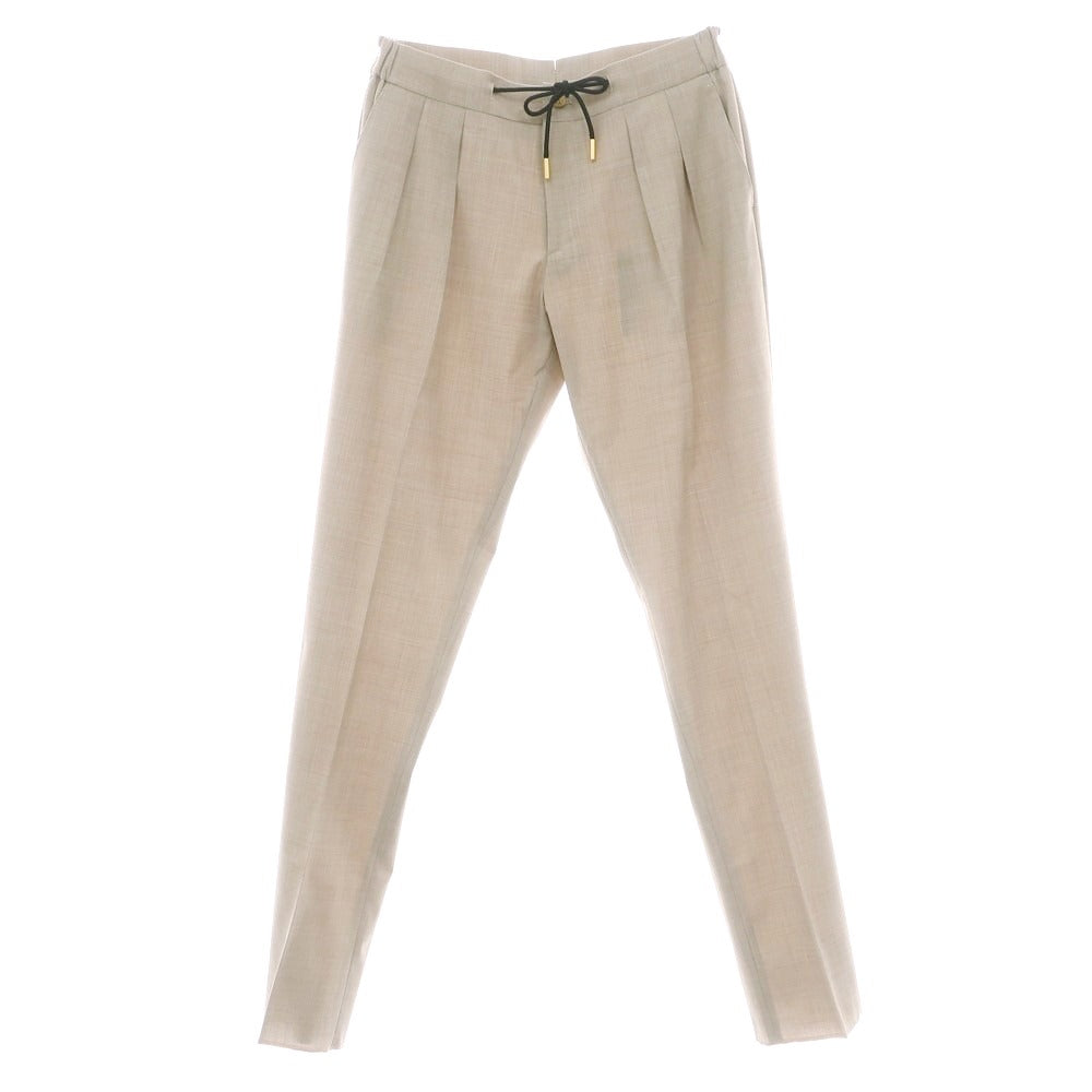 【新品】ベルウィッチ BERWICH ストレッチポリエステルウール イージースラックスパンツ ベージュ【 48 】【 状態ランクN 】【 メンズ 】