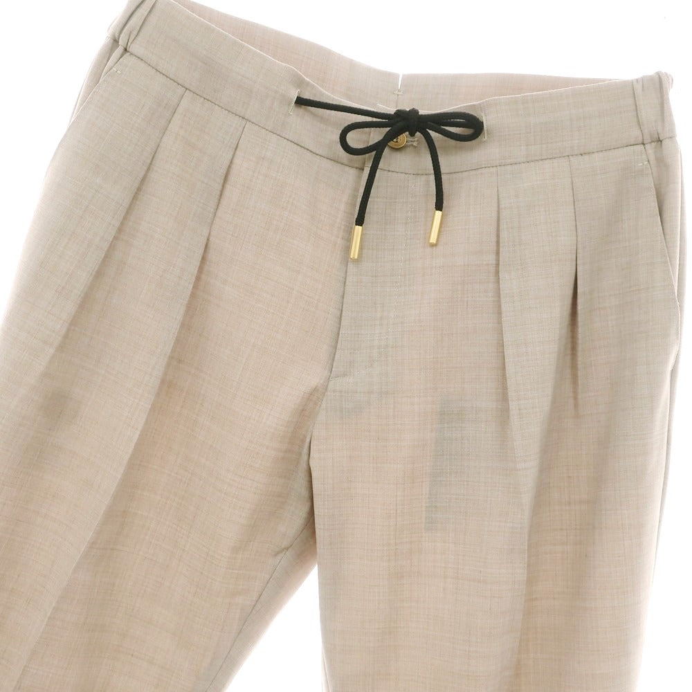 【新品】ベルウィッチ BERWICH ストレッチポリエステルウール イージースラックスパンツ ベージュ【 48 】【 状態ランクN 】【 メンズ 】